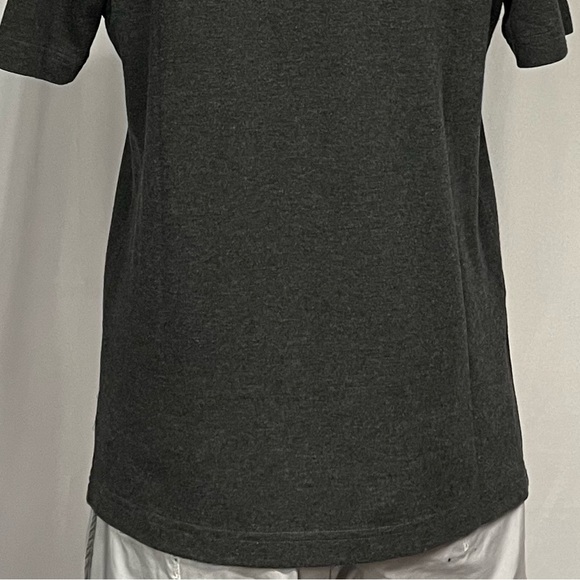 New Small Theory Edison Henley Charcoal Heathered Button up Casual Shirt - Picture 5 of 6